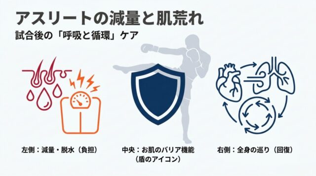 アスリートの減量と肌荒れの関係：試合後の不調を「呼吸と循環」で整える症例報告