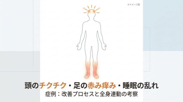 睡眠とリンパで整える皮膚の健康｜足の赤みと頭のチクチク感への症例報告