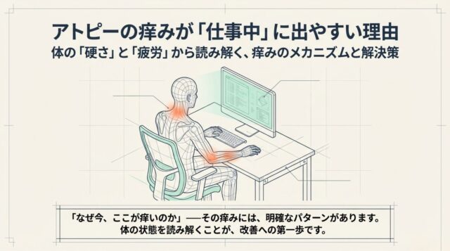 なぜデスクワークで顔や腕が痒くなるのか？アトピーと自律神経・姿勢の意外な関係
