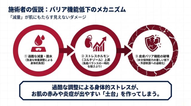 減量による皮膚バリア機能低下のメカニズム 