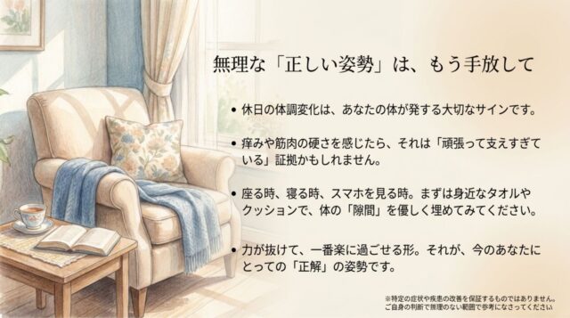 4つの箇条書きによるまとめメッセージと、右下の「NotebookLM」のロゴ。最下部には注意書き（免責事項）。