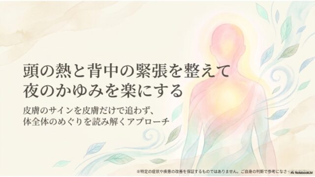 頭の熱と背中の緊張を整えて夜のかゆみを楽にする