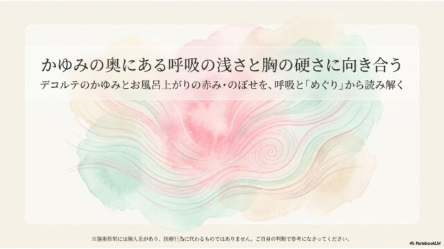 かゆみの奥にある呼吸の浅さと胸の硬さに向き合う