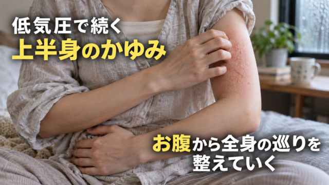 低気圧続きの疲れと上半身のかゆみを、全身の巡りから整えた症例
