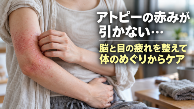 内服薬でも引かなかったアトピーの赤みと、脳疲労のケア