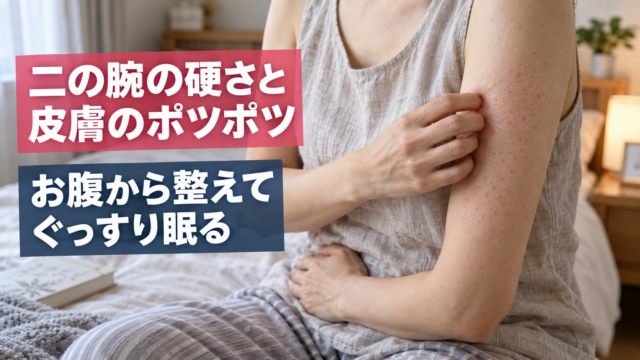 皮膚のかゆみが落ち着いた次に、二の腕をゆるめて眠りを整える