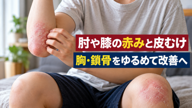 肘や膝の赤みと皮むけ 炎症が引いた箇所と残る箇所の見分け方